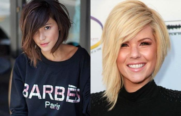 Asymmetrical haircuts for long hair