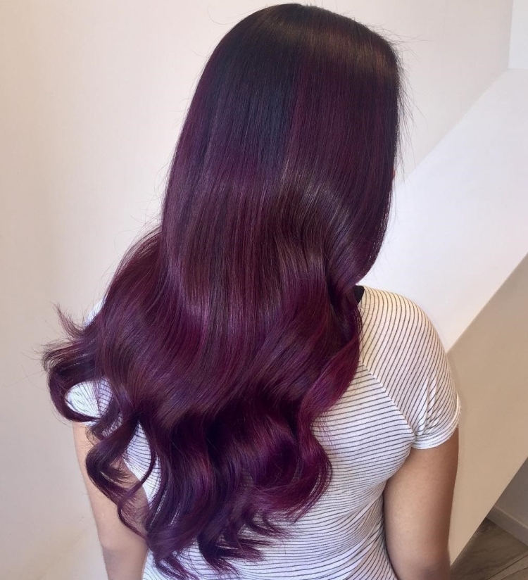 Burgundy hair color