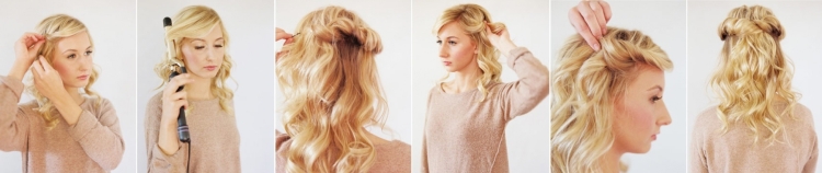 Light hairstyles with loose hair