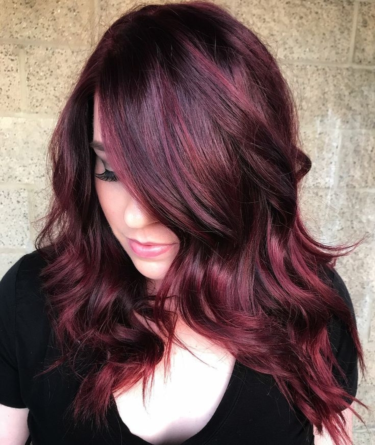 Burgundy hair color