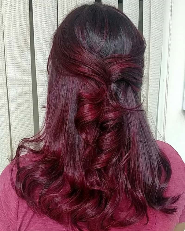 Burgundy hair color