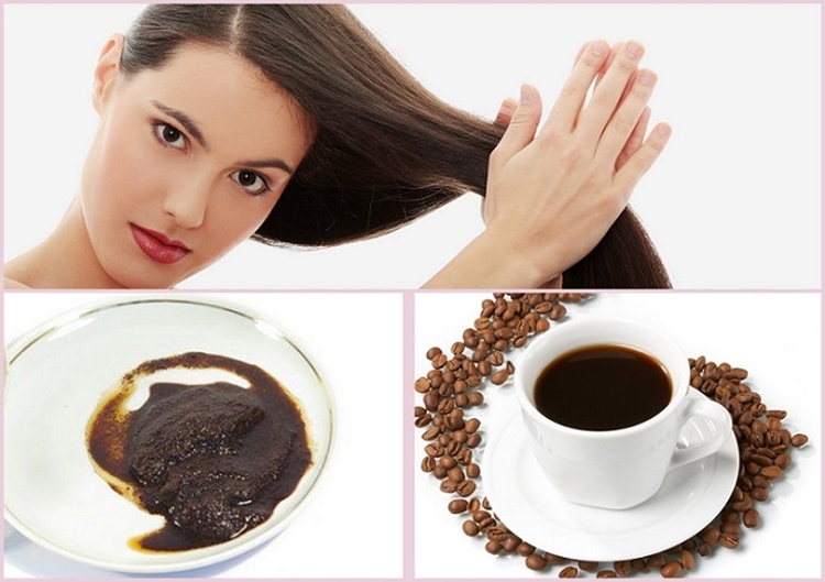 Hair mask with coffee