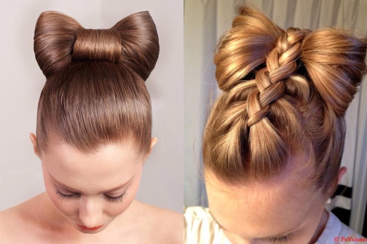 How to make a bow out of hair