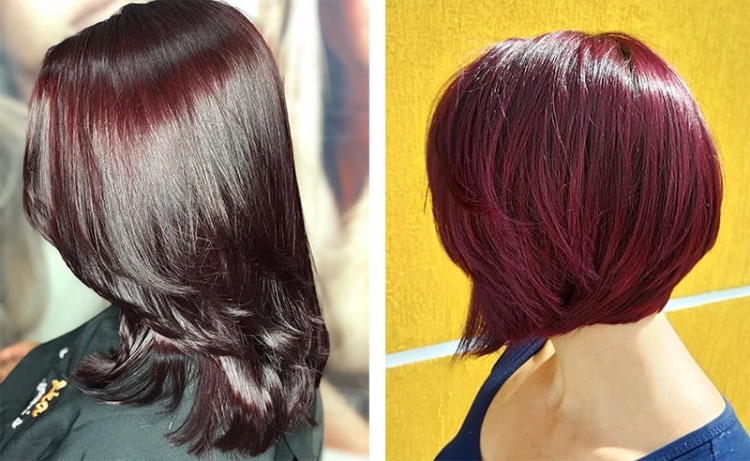 Burgundy hair color