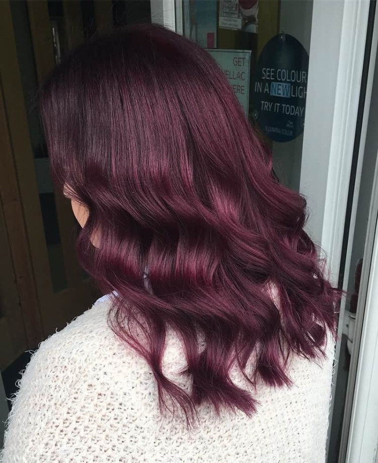 Burgundy hair color