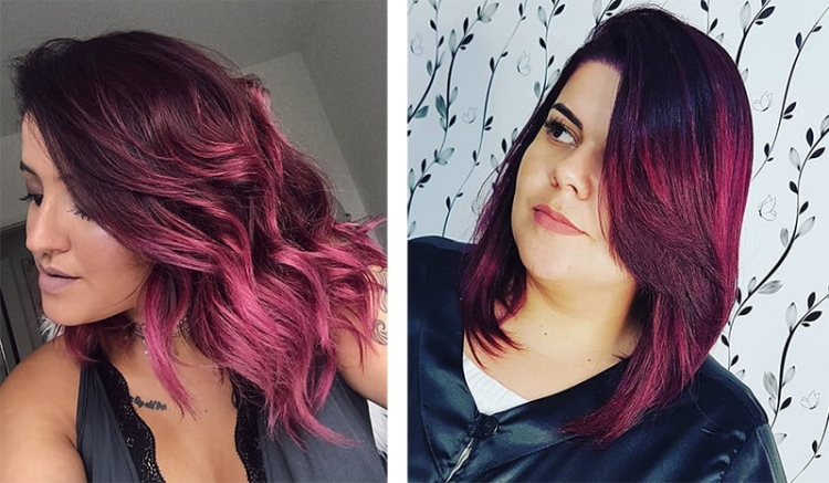 Burgundy hair color