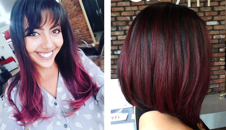 Burgundy hair color