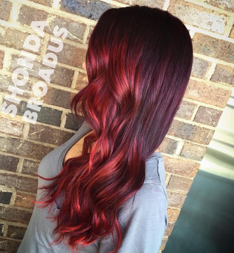 Burgundy hair color