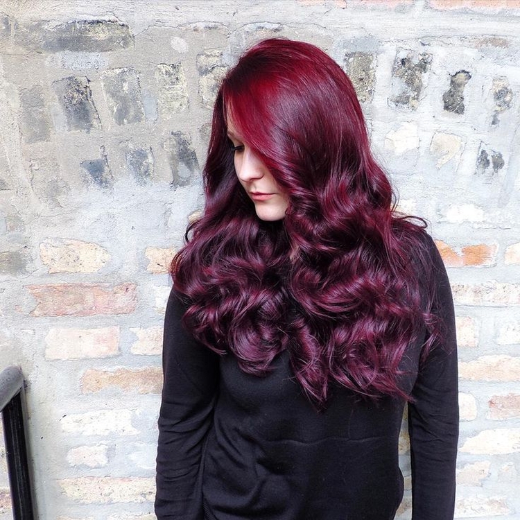 Burgundy hair color