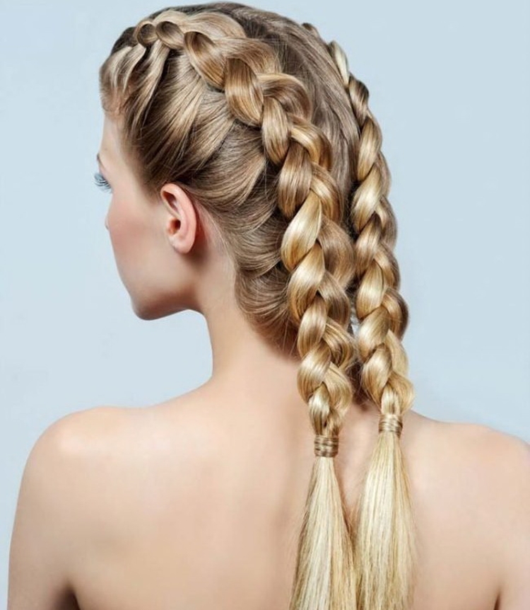 How to braid two side braids of yourself