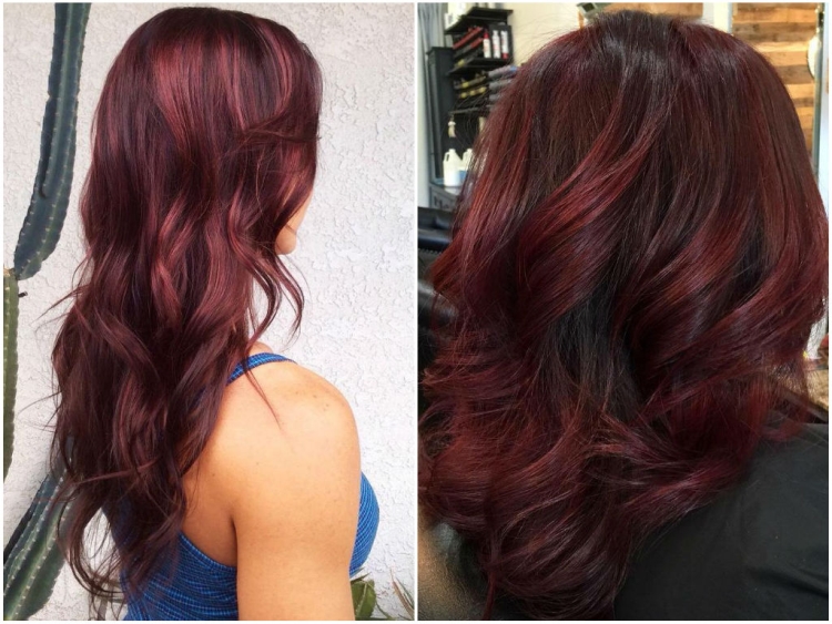 Burgundy hair color