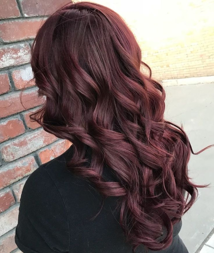 Burgundy hair color