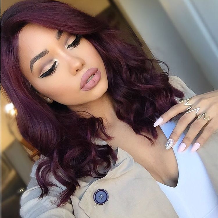 Burgundy hair color