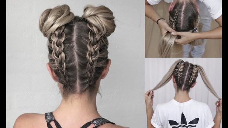 How to braid two side braids of yourself