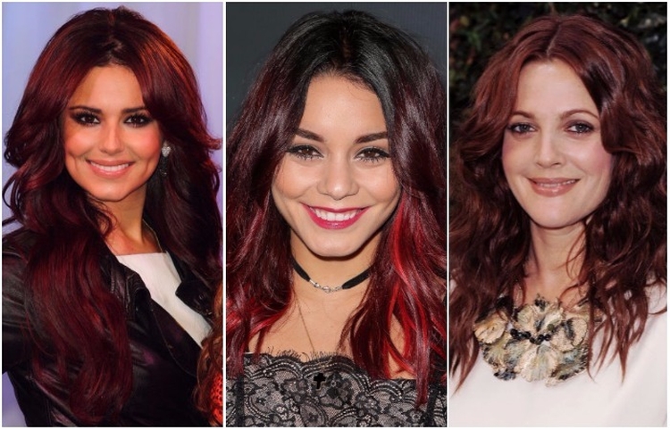 Burgundy hair color