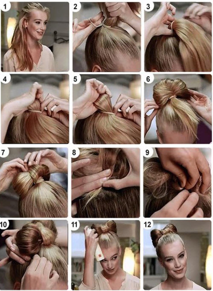 How to make a bow out of hair