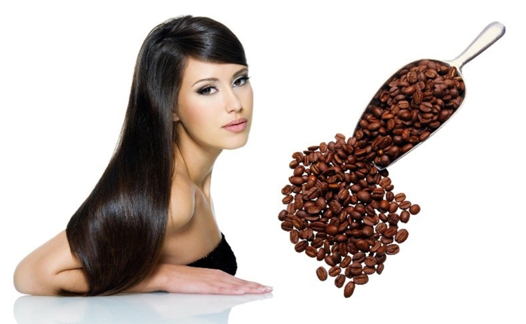 Hair mask with coffee