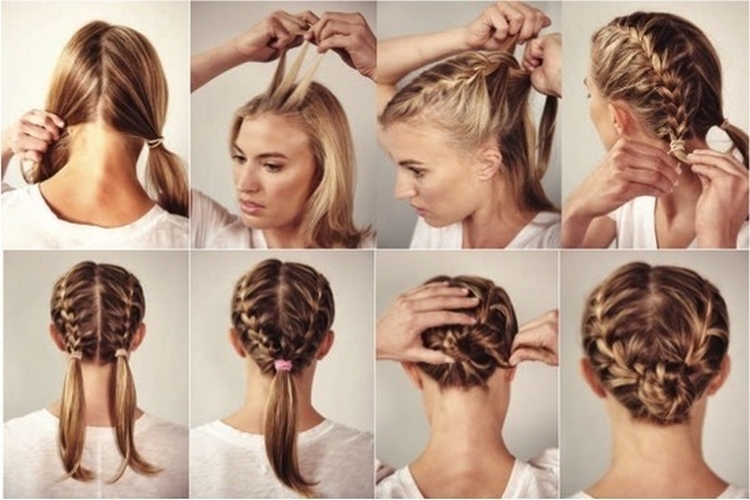 How to braid two side braids of yourself