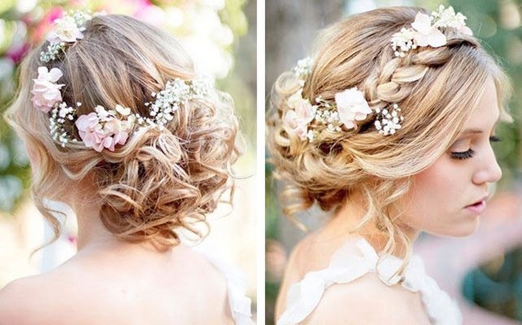 Wedding hairstyles for medium hair with a veil with bangs