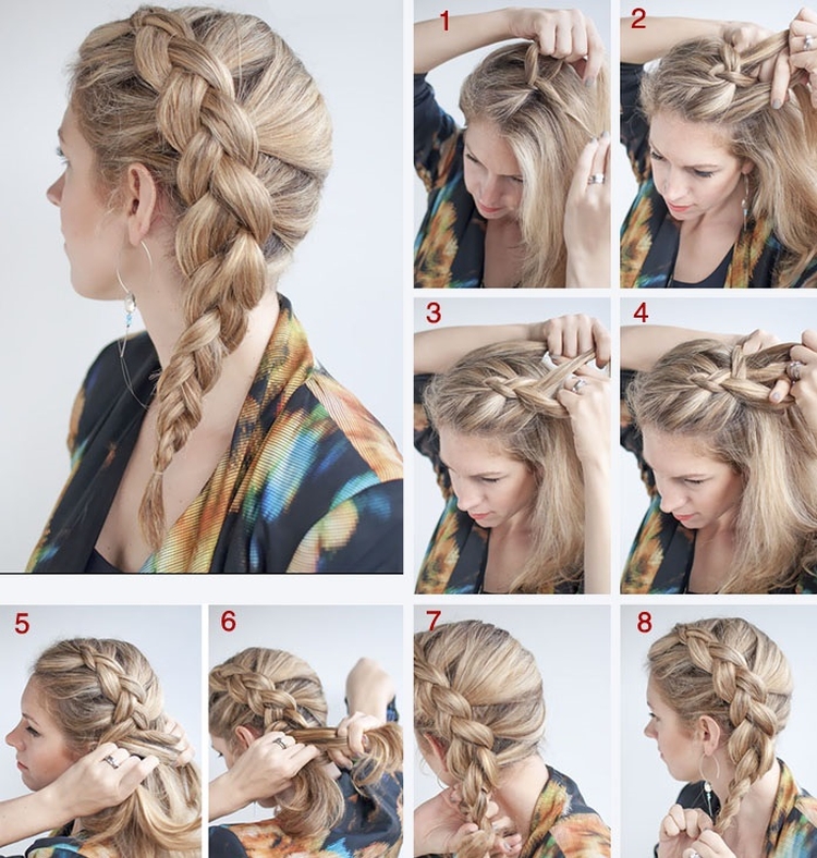 How to braid two side braids of yourself