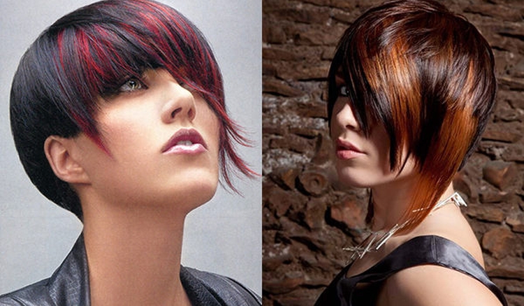 Coloring for short dark hair photo