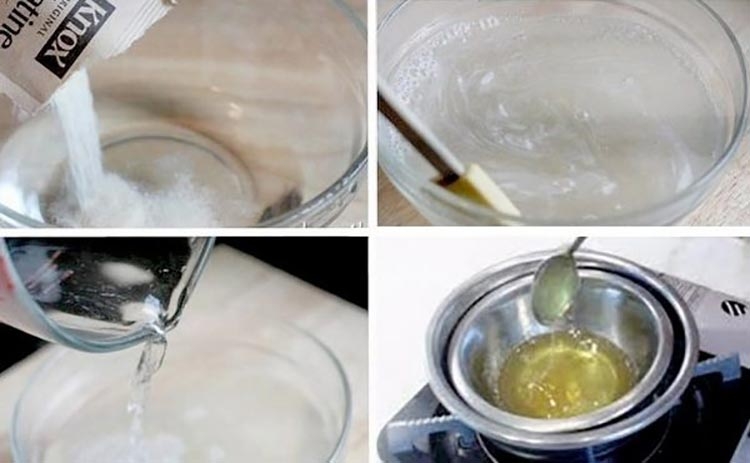 Gelatin hair mask lamination at home