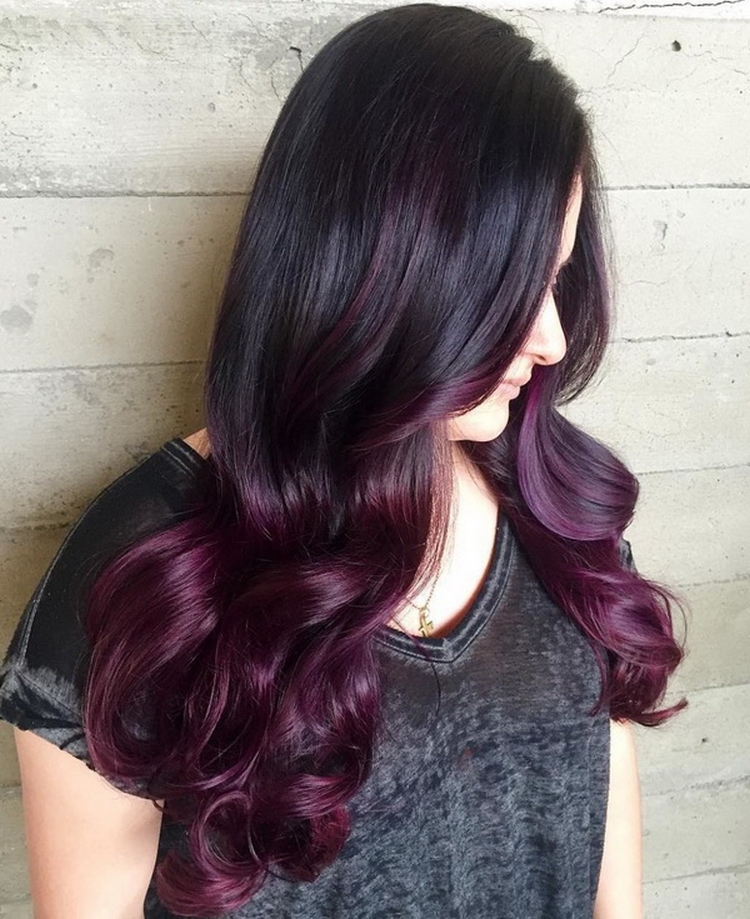 Burgundy hair color