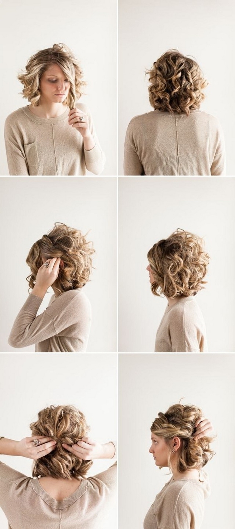 Evening styling for short hair