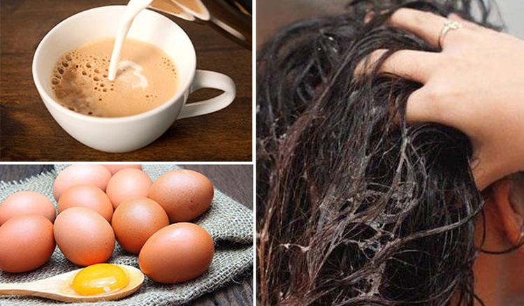 Hair mask with coffee