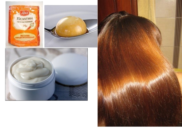 Gelatin hair mask lamination at home