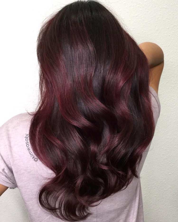 Burgundy hair color