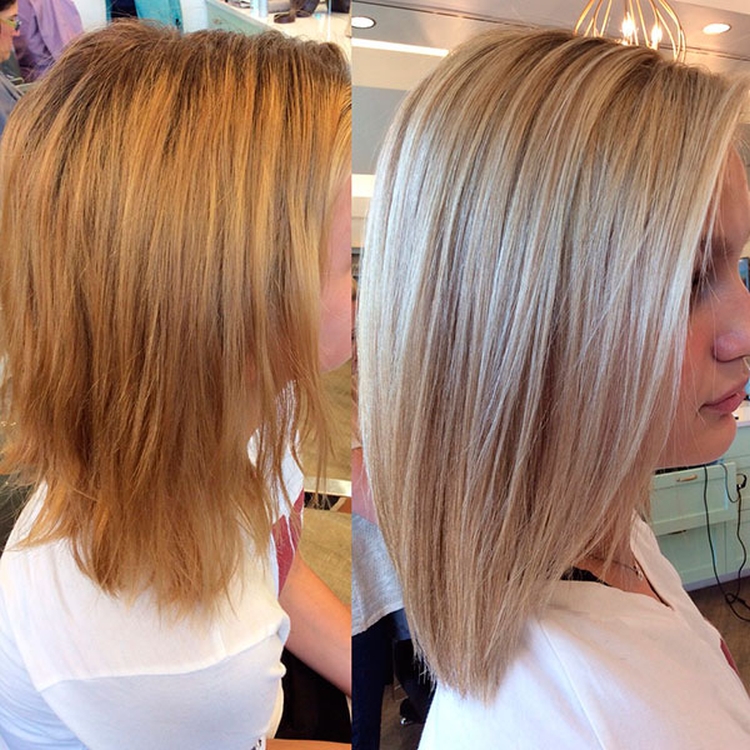 Hair toning before and after photos