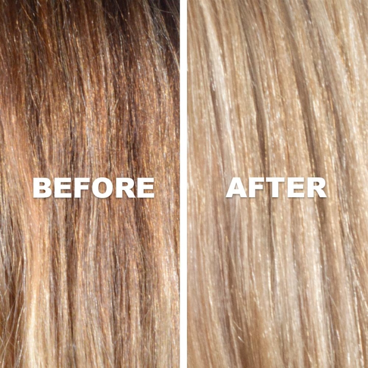 Hair toning before and after photos