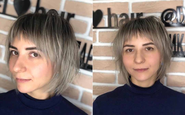 Shaggy haircut for medium hair