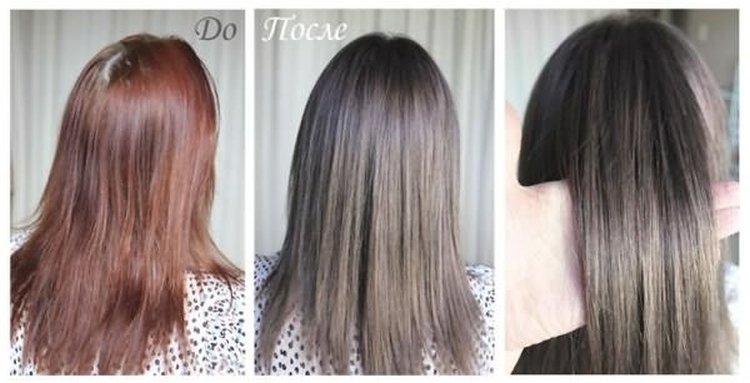 Hair toning before and after photos