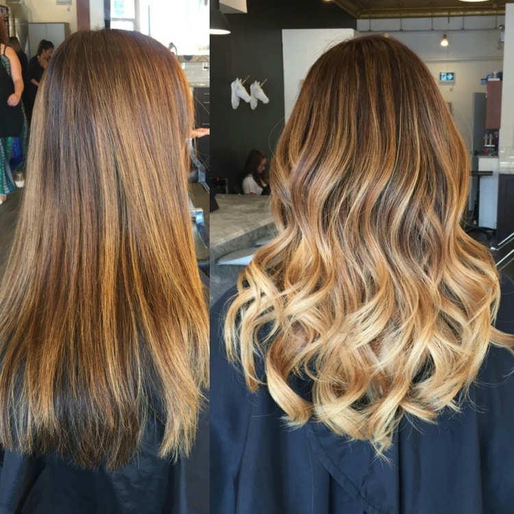 Hair toning before and after photos