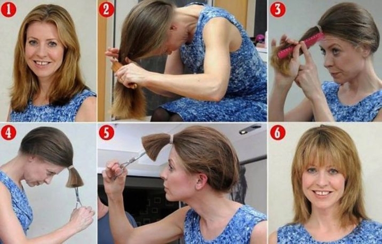 Haircut ladder for long hair