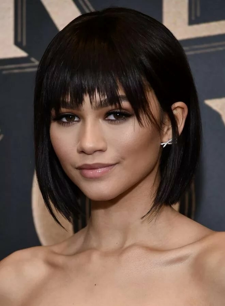 Types of bangs photo with names