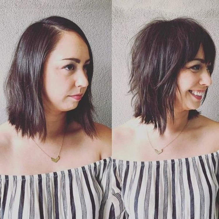 Shaggy haircut for medium hair