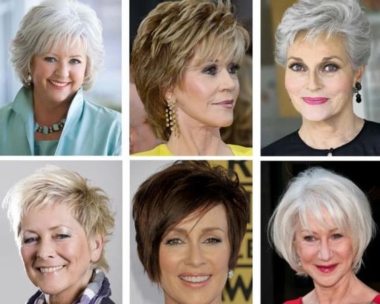 Short hairstyle for a woman of 50