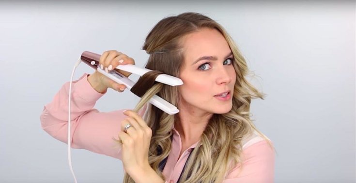 How to curl your hair on a flat iron