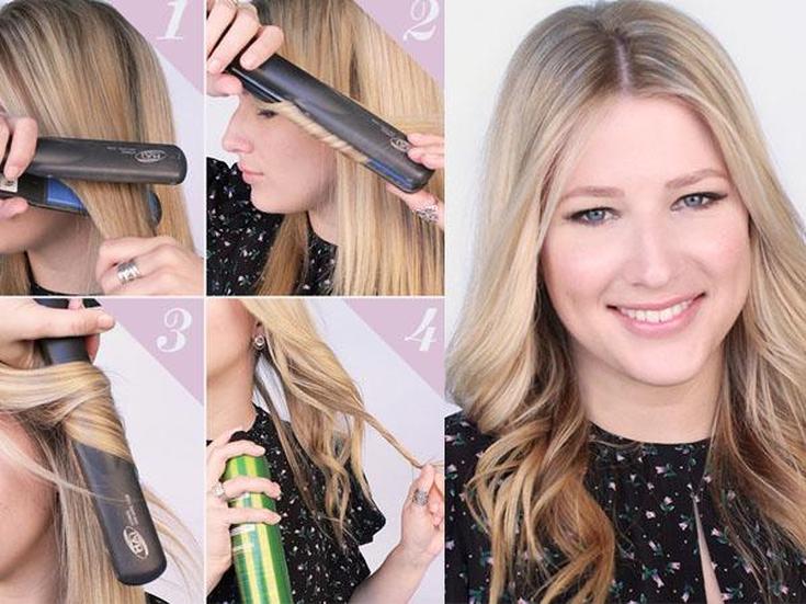 How to curl your hair on a flat iron