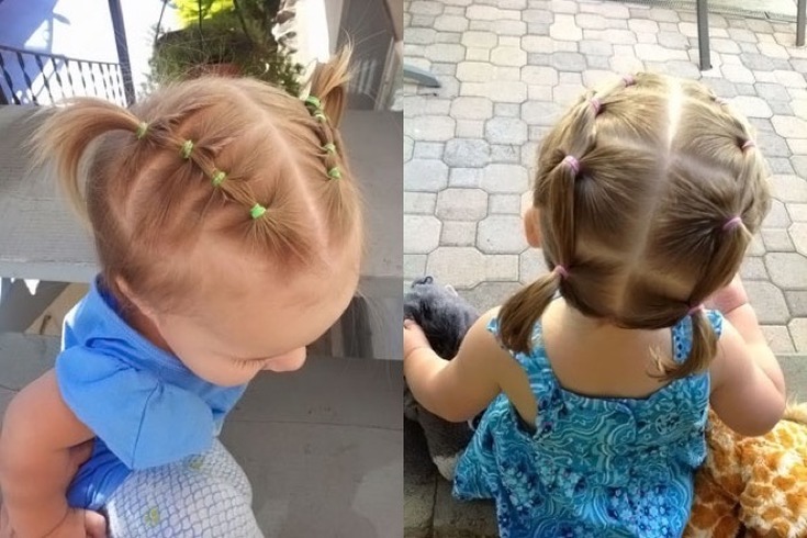 Children's hairstyles for short hair for every day to school and kindergarten