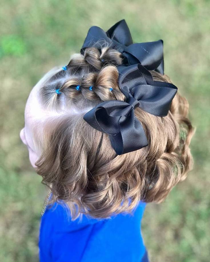 Children's hairstyles for short hair for every day to school and kindergarten