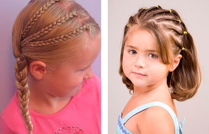 Children's hairstyles for short hair for every day to school and kindergarten