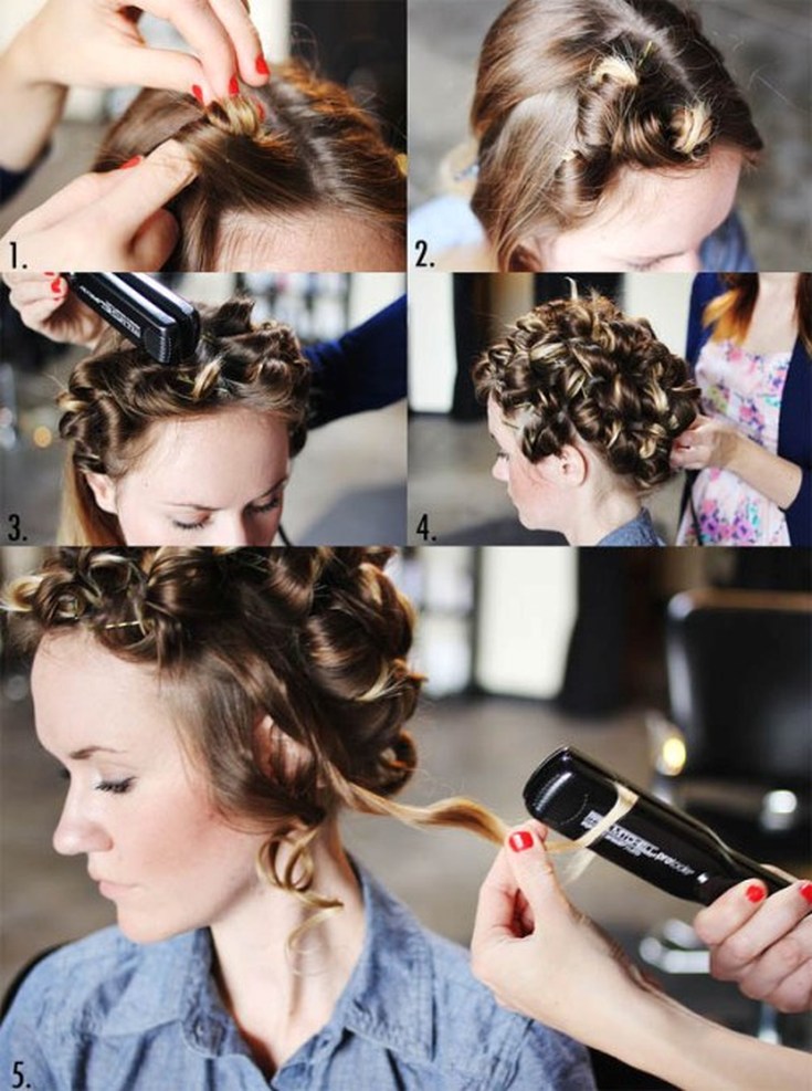 How to curl your hair on a flat iron