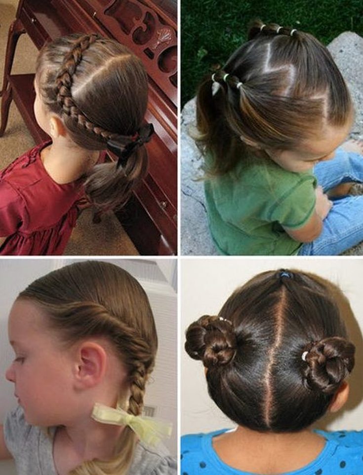 Children's hairstyles for short hair for every day to school and kindergarten