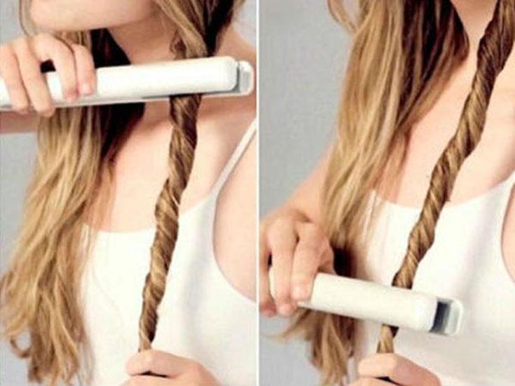 How to curl your hair on a flat iron