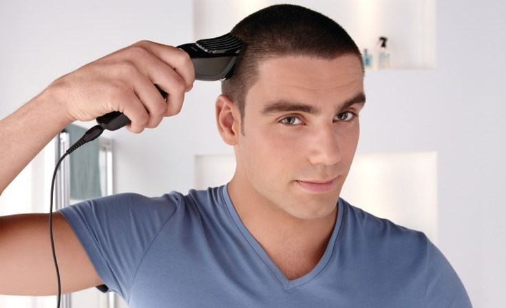 Men's hairstyle semi-box