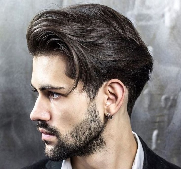 Men's hairstyle semi-box